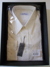 FABIO INGHIRAMI camicia uomo Made in Italy,Cotone avorio man.lunga,tg42/16.5 €99