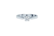 ANELLO DIAMANTE SOLITARIO - ORO 18 KT - DIAMANTE 0,30 CT