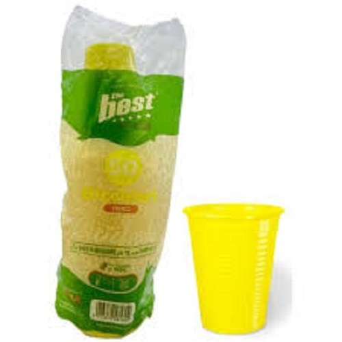 Bicchieri plastica giallo - 50,