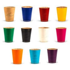 Tazza dado in vera pelle