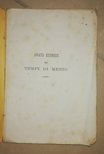 Sunto storico dei tempi - storico,