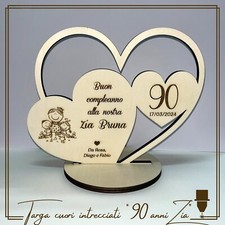 Targa cuori intrecciati - targa, "cuori