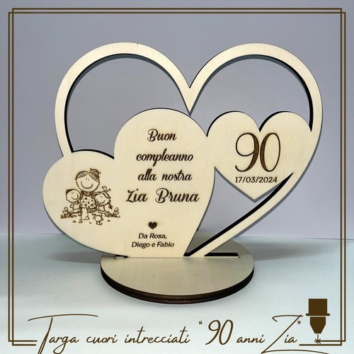 Targa cuori intrecciati - targa,