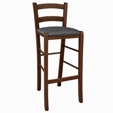 Sgabello in legno noce scuro h