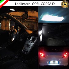 KIT LED INTERNI OPEL CORSA D PLAFONIERA CON 3 PUNTI LUCE + LUCI TARGA LED CANBUS