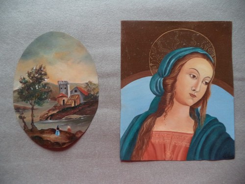 Quadro miniatura tempera - , su