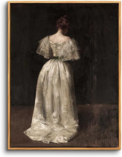 Quadri Vintage Soggiorno Con Cornice Legno, 30X40 Cm Stampe Da Parete Ragazza De