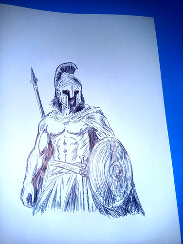 Disegno leonida sparta - disegno,