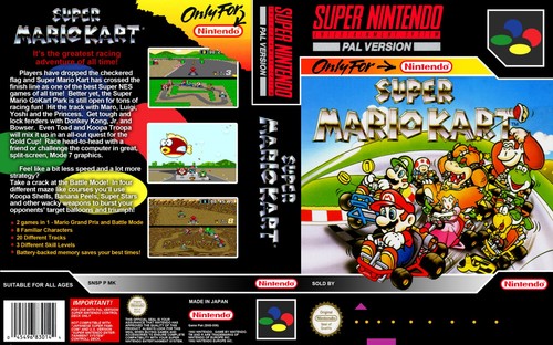 Super mario kart snes game - super,