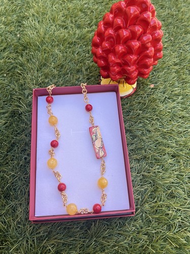 Collana mattonella con limone - collana,