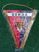 GAGLIARDETTO GENOA CALCIO AUTOGRAFATO SQUADRA SIGNED AUTOGRAPH FIRMA