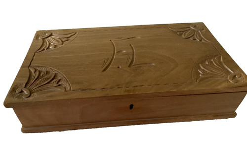 Scatola legno noce naturale - legno,