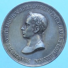 MILANO FRANCESCO I MEDAGLIA 1815 GIURAMENTO DELLE PROVINCE LOMBARDE ARGENTO