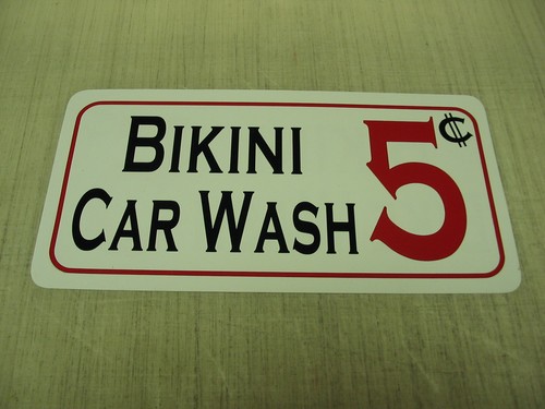 Bikini autolavaggio insegna - bikini,
