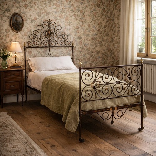 Letto singolo antico ferro - letto,