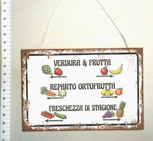Targa cucina ortofrutta banco