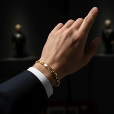 Bracciale dorato uomo in