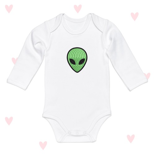 Alien baby grow ricamato - baby,