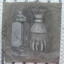 Vecchio disegno matita - matita, su