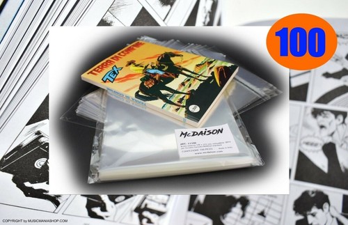 100 buste trasparenti fumetti - trasparenti,