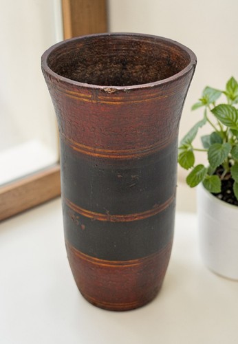 Legno vintage vetro coppa - legno,