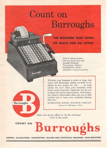 Burroughs calcolatrice - burroughs,