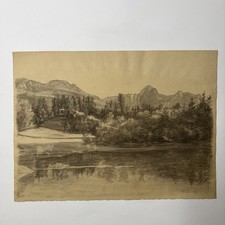 Paesaggio .Disegno originale a