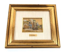 Quadro su Foglia Oro Raffigurante Porta San Paolo Firmato T.Leucci