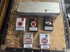 LUCKY STRIKE, Scatole di latta porta sigarette e stecca LEGGI DESCRIZIONE