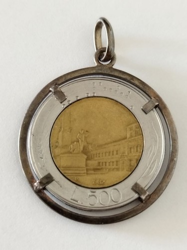 Pendente moneta 500 lire - pendente,
