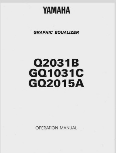Yamaha q2031b gq1031c - q2031b,