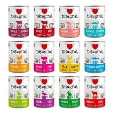 Disugual cibo umido per cani cuccioli da 400 gr scatolette lattine monoproteiche