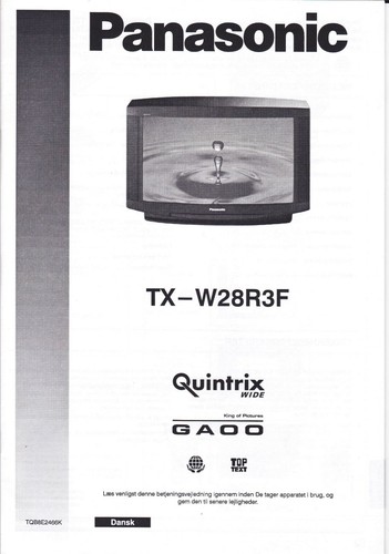 Panasonic quintrix w28r3f - quintrix, tx-w28r3f