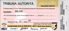 Biglietto invito tribuna - biglietto,