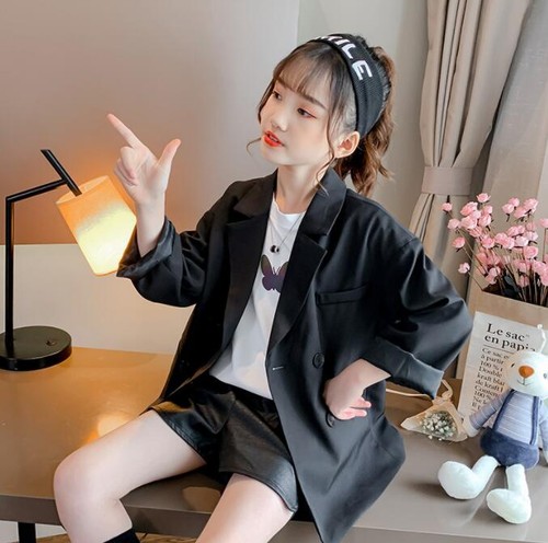 Giacca blazer bambina tinta