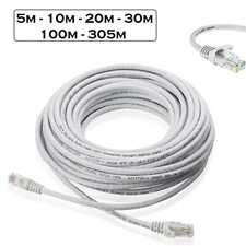 CAVO ETHERNET RETE LAN INTERNET RJ45 CAT5 5-10-20-30-100-305M METRI MODEM ROUTER