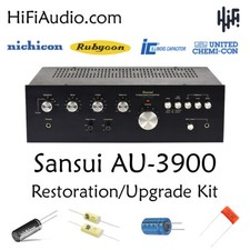 Sansui AU-3900 ricostruzione restauro recap service kit riparazione filtro condensatore