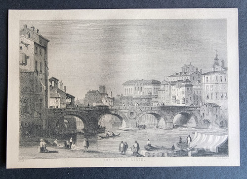 Stampa antica 1852 - , ponte