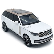 Modellino auto 1:32 Land Rover Range Rover SV pressofuso giocattolo per bambino giovane bianco