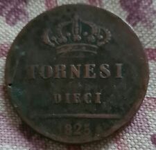 Italia Napoli e Sicilia 10 Tornesi 1825 Francesco I di Borbone 1825 - 1830
