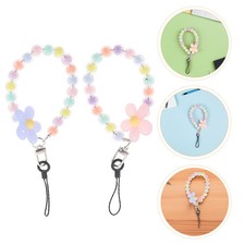  2 pezzi cordino colorato per cellulare cinturino da polso catena di perline cellulare mano