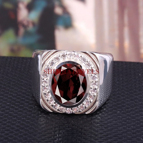 Naturale granato gemma - con, 14k