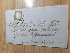 Italia Regno 1861 10 C. Su Busta Da Chiusdino A Livorno Annullo Raro