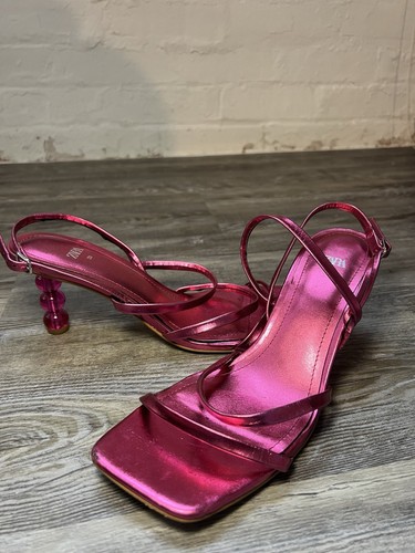 Zara rosa metallizzato - , tacco