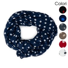 Sciarpa a pois da uomo donna