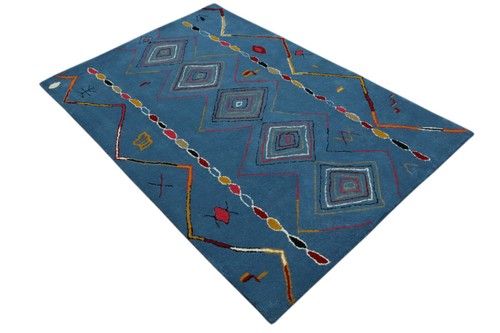 Tappeto lana 120x180 - tappeto, blu