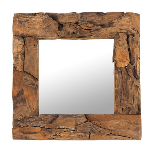 Specchio parete teak - specchio,