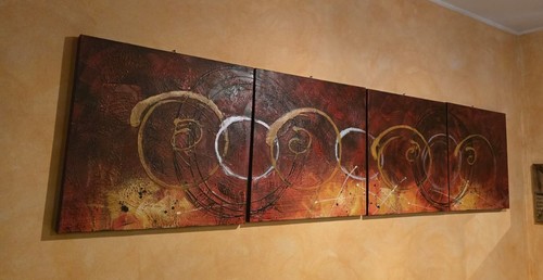 Quadri moderni astratti set - -,