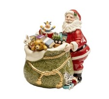 Fitz and Floyd art. 1024032 contenitore Babbo Natale con doni ceramica 34cm(h)