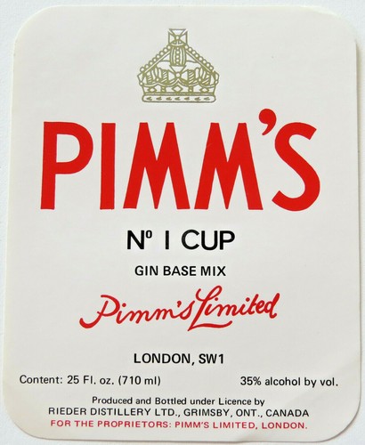 Vintage pimm 1 - vintage, label